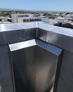 aluminium parapet cap flashing in Auckland