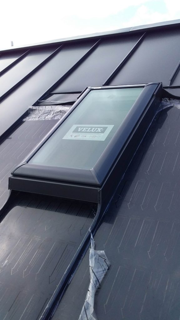 aluminium standing seam skylight flashing